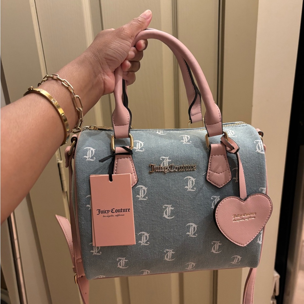 Juicy Couture Blue and Pink Satchel NWT